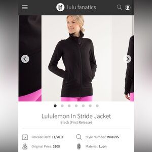 Lululemon In Stride Jacket